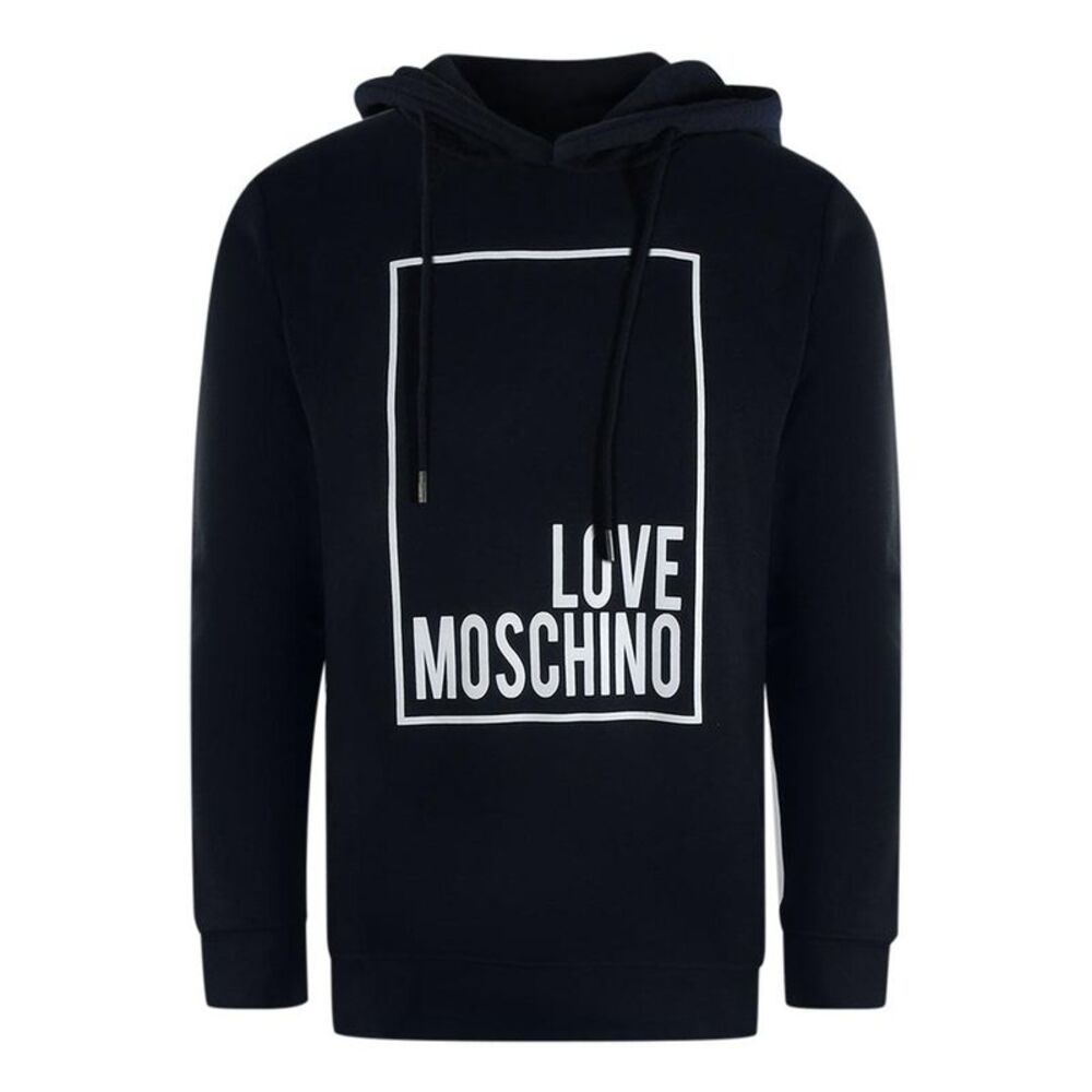 Love Moschino Womens/Ladies Box Logo Hoodie / Navy Blue/White